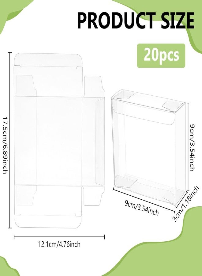 BENECREAT 20Pcs Clear Gift Boxes, 3.5x3.5x1.2inch PVC Wedding Favour Boxes for Candy Chocolate, Birthday Present Contains, Party Favor, Festival Gift Packaging - Image 2